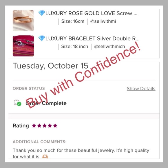 💎LUXURY ROSE GOLD LOVE Screw Design, Bangle, Bracelet - Picture 7 of 7